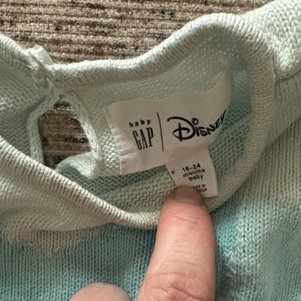 GAP Disney Elsa Baby Girl Blue Tulle Knit Dress - Picture 2 of 3
